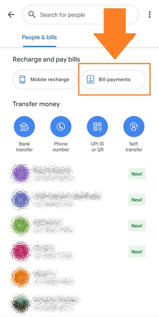 Google Pay Bill Payment