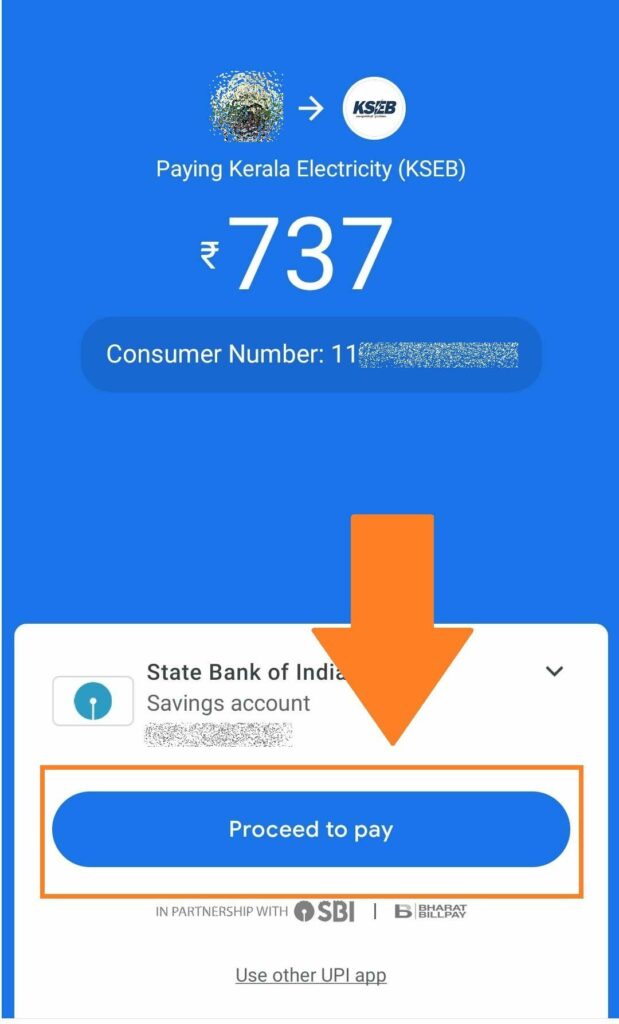 KSEB Bill Payment Confirmation