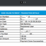 KSEB Bill Payment Receipt Download